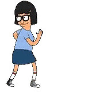 party stickers,party,tina belcher dancing,exercise,television,squee,louise,transparent,bobs burgers,gene,dancing,tna,party sticker