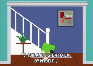 dancing,kyle broflovski,singing,table,stairs,potted plant