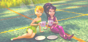 tinkerbell,tea party,vidia,the tinkerbell movies,tea cups,thinkerbell and the great fairy rescue,cups,cheer,teacups