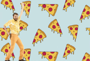 pizza,pizza party,silly dance,home alone,dancing,on my way,saturday night fever,crazy dancer,disco night,dance for pizza,disco is back,dancing with pizza,on my way like