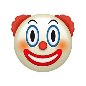 clown,emojis,trump,clown emoji,emotion,emotional,laughing crying,tears of a clown,transparent,scared,crying,tears,panic,crying clown