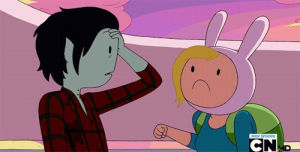 adventure time,angry,punch,marshall lee,face punch,cheek,pegada,fionna,bad little boy,vampire king