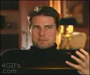 tom cruise,movies,reaction,crazy,face,laugh,scientology