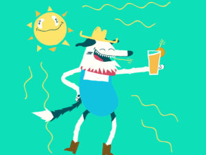 happy,dog,smile,summer,beer,sun,sunny,drinking beer,hop around