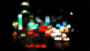 space invaders,video games,lights