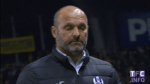 coaching,sports,soccer,sad,sadness,coach,disappointed,heartbreak,toulouse fc,tfc,failed,dupraz,disappointing,rove