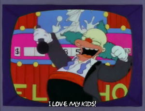exciting,happy,season 3,laughing,episode 21,krusty the clown,3x21