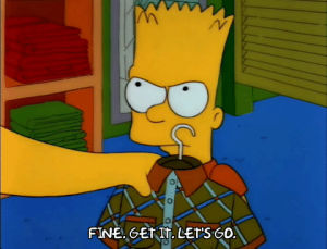 bart simpson,season 3,angry,episode 14,bart,annoyed,3x14,clothes shopping