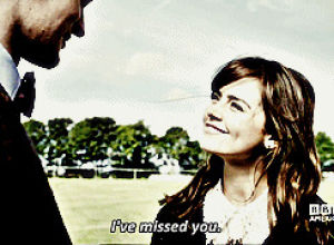 romantic,missed you,happy,cute,smile,doctor who,clara oswald,11th doctor,the time of the doctor