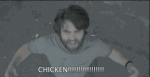 chicken,television,tv,broad city,yelling,bearded guy