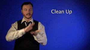 sign language,clean up,sign with robert,asl,deaf,american sign language