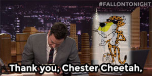chester cheetah,jimmy fallon,fallontonight,tonight show,thank you notes,pink panther