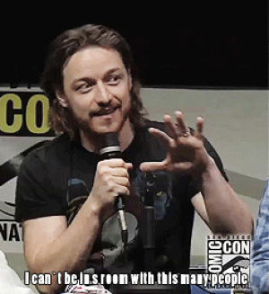 james mcavoy,celebrities,ugh,why,sdcc,days of future past,jm interview,he was actually so excited though,cute little mcavoy,x men