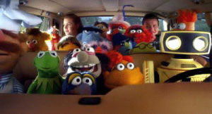 beaker,cramped car,muppet,swedish chef,road trip,kermit the frog,electric mayhem,the muppets,disney,lol,animal,family,vacation,muppets,gonzo,lol thats me,sam eagle,i love the muppets,80s robot,lol so truff