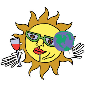 wine,party,illustration,sun,drink,planet,transparent,earth,gifartist,jacksongibbsart,jacksongibbs
