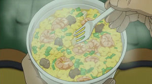 anime food,ramen,instant noodle,chicken,eggs,shrimp,decades
