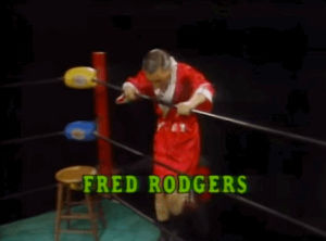 mr rogers,70s,80s,sctv,tv,television,vintage,1980s,pbs,1970s,sketch comedy,fred rogers,mister rogers neighborhood,battle of the network stars,the second city