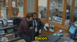 bacon,television,parks and rec,ron swanson,nick offerman