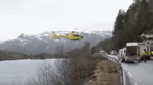 helicopter,car,interesting,road,accident,norway,emergency,physician,railing,balances