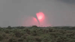sunset,front,tornado,passing,woodward