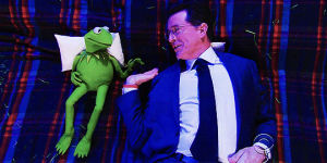 stephen colbert,the colbert report,lssc,kermit the frog,the late late show