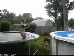 girl,fail,pool,trampoline,dose,pool fail