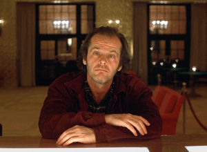cinemagraph,jack torrance,jack nicholson,stanley kubrick,the shining,laughing,the overlook hotel