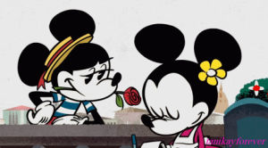 flower,mickey,minnie,rose,minnie mouse,mickey mouse,love,disney,mouse,disney animation,vintage disney,disney short,disney couple,disney vintage,mickey and minnie,mickey and minnie mouse