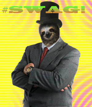 funny,swag,sloth,suit,classy