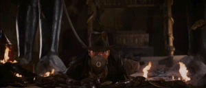 raiders of the lost ark,movies,film,80s,cinemagraph,cinemagraphs,harrison ford,fear,looping,steven spielberg,indiana jones,encouragement,follow your dreams,follow your heart,judy blume