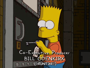 bart simpson,episode 11,season 17,milhouse van houten,door,lock,17x11