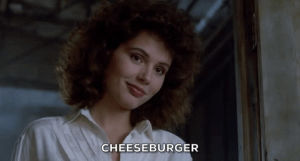 geena davis,cheeseburger,jeff goldblum,1986,the fly