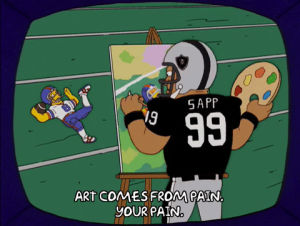 art,football,episode 8,season 16,painting,paint,16x08,warren sapp