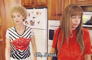 kath and kim,oh jesus,reactions,jesus,sigh,australian,exasperated,you are stupid,you are so dumb