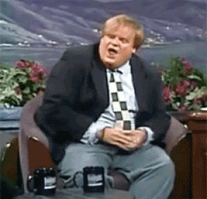 chris farley,90s,snl,the tonight show with jay leno,dat hair,i made because i have a mighty need for more farley on here