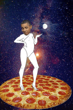 dancing,pizza,obama