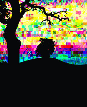 existence,coloful,glitch,glitch art,tree,landscape,machine,poetry,g1ft3d,static,hot gay,my text post,a wonderful life