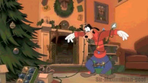 goofy,electrocuted,is it gonna be served in jesus shoe,mickeys once upon a christmas,disney,silly,clumsy