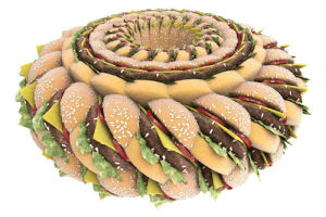 trippy,transparent,loop,3d,infinite,cheeseburger,cheeseburgers,moving cheeseburgers