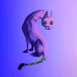 art,surreal,cat,artists on tumblr,daily doodle