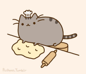 pusheen,dough,bake,baker,cat