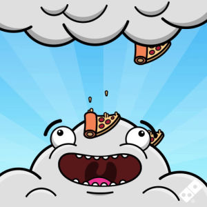 animation,happy,food,smile,illustration,pizza,snow,rain,hungry,storm,clouds,weather,cloud,gifeelings,floods,rubbish weather,dominos,dominos pizza uk