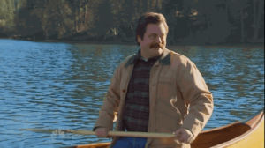 parks and recreation,canoe,boat,nature,ron swanson,finale,7x11,wilderness,7x12,parksfinale,one last ride