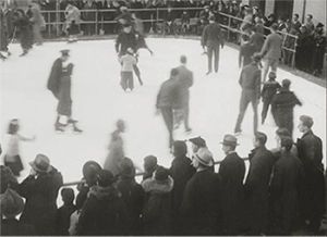 ice skating,vintage,winter,ice,throwback,new york city,national archives,rockefeller center,ice rink,ice skates,skating rink,ice skaters,archive