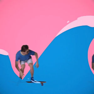 summer,beach,surf,skate,animation,loop,color,wave,motion design