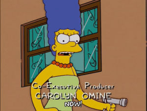squirt,marge simpson,episode 2,angry,mad,season 15,yard,15x02,hose