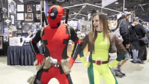 cosplay girls,stormtrooper,lovey cosplay,cosplay,lol,dancing,comic con,funny gif,funny cosplay