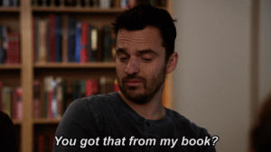 jake johnson,nick miller,fox,new girl,you got all that from my book