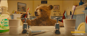 paddington bear,paddington,movie,animation,film,cute,christmas,bear,paddington movie