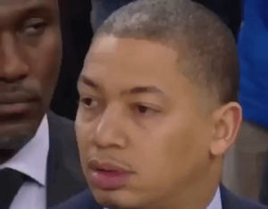 cleveland cavaliers,dumbfounded,basketball,nba,shocked,huh,coach,wut,cavs,cavaliers,head coach,lue,tyronn lue,waiting for her to text back like